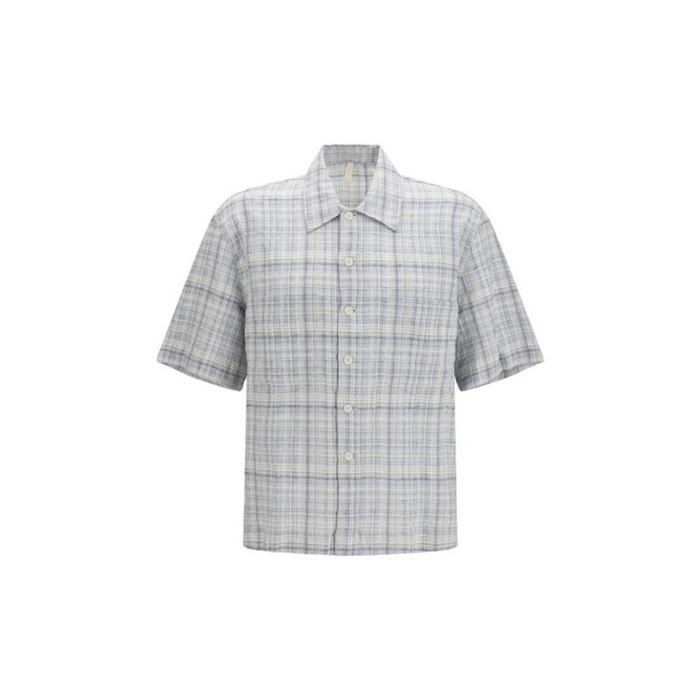Sunflower Blue Cotton Pattern Men's Shirt